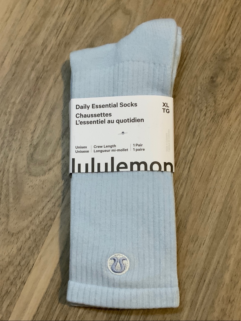 lululemon athletica Light Blue Daily Essential Crew Socks